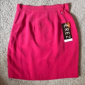 NWT Vintage 90s Fuchsia 100% Silk Mini Skirt by EREZ